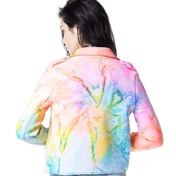 SOLD ON DEPOP ! RARE UNIF I DYE MOTO JACKET - Picture 4 of 4